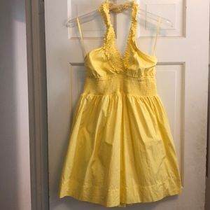 BCBGeneration Yellow Halter Dress